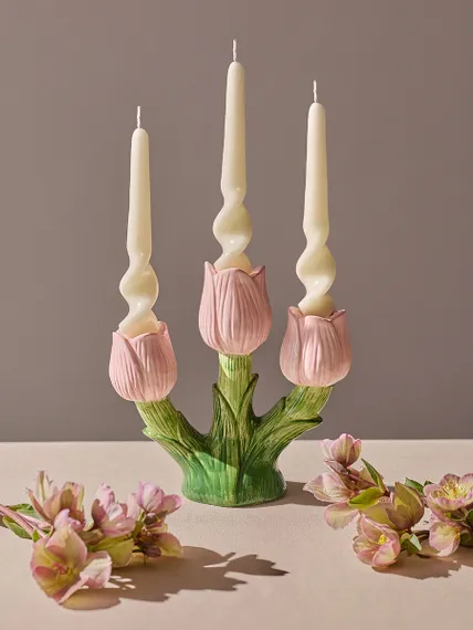 Подсвечник floret для трех свечей из коллекции blossom, 20 см