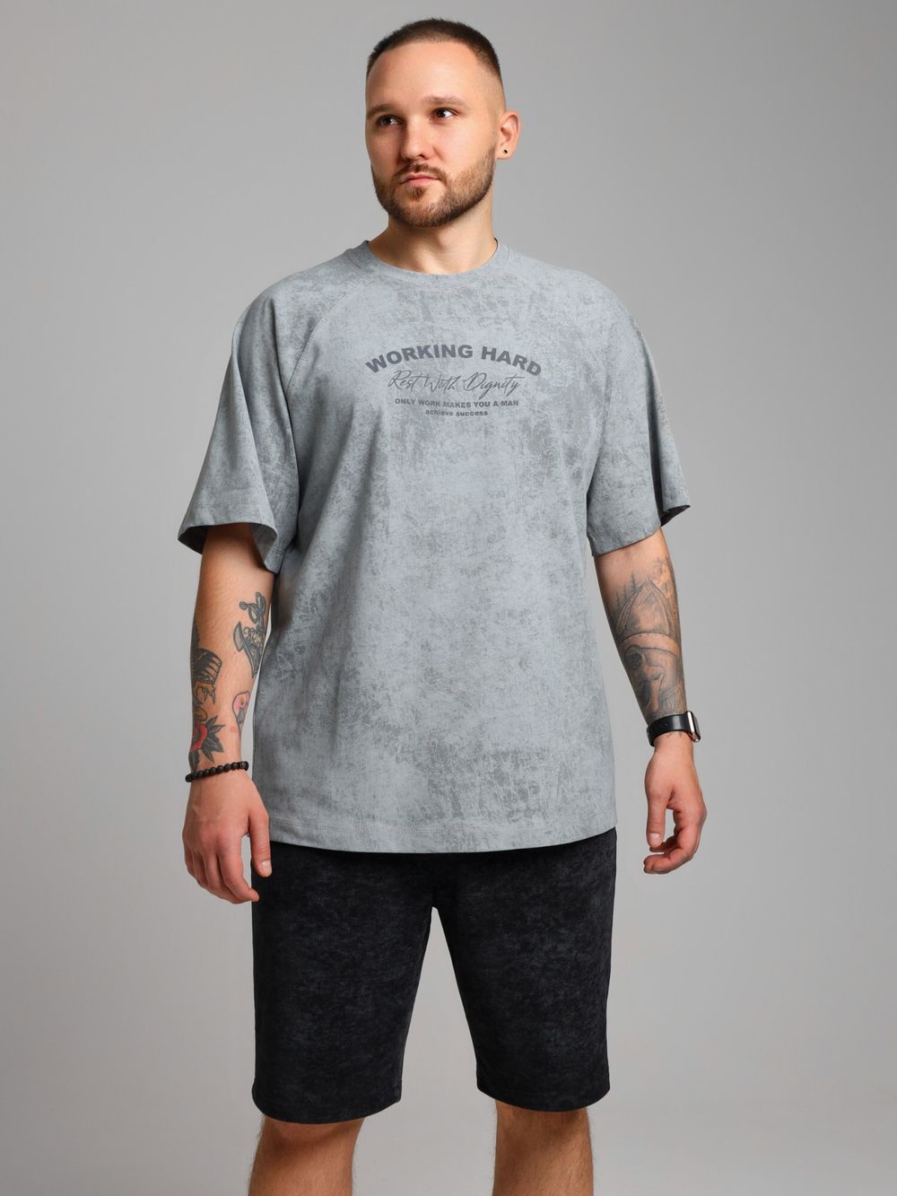 Фуфайка (футболка) мужская Сидней-5 Виотекс СЕРЫЙ