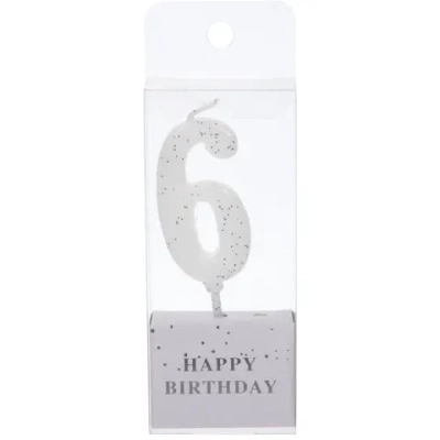 Свеча для торта Цифра Фактура «6» 4,6 см