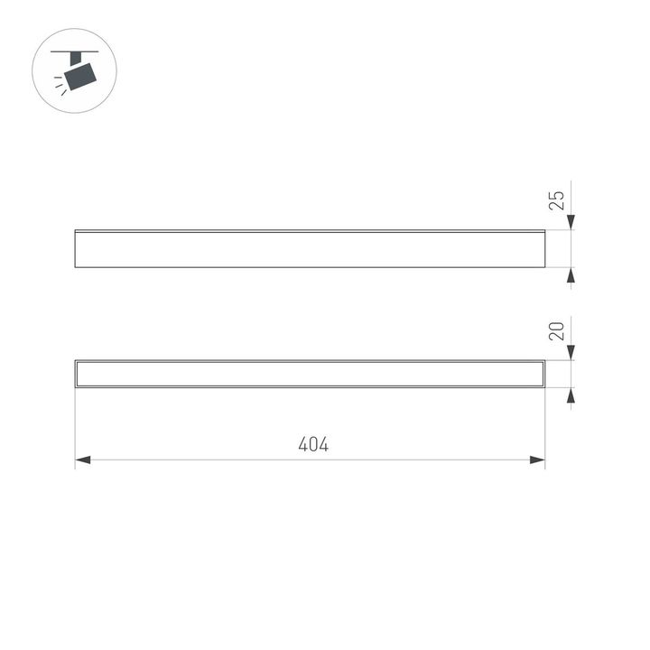 Трековый светодиодный светильник Arlight Mag-Flat-25-L400-12W Day4000 036714