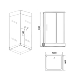 Душевая кабина Grossman Style GR266 (90x100x215) дверь распашная,5 мест