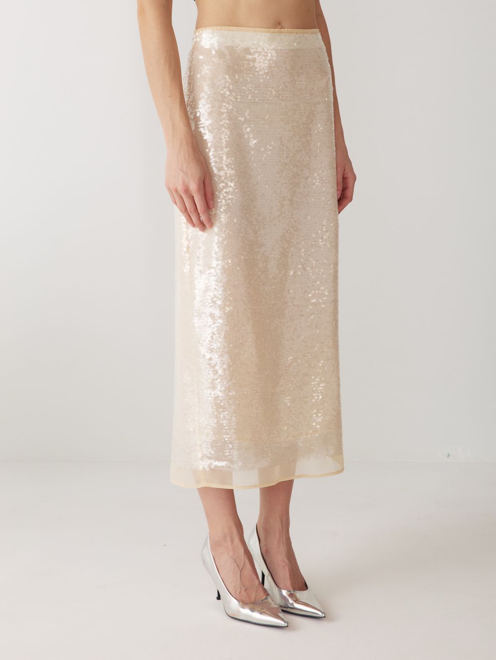 ЮБКА В ПАЙЕТКАХ PASTEL BEIGE