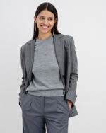 Жакет прямого кроя в полоску