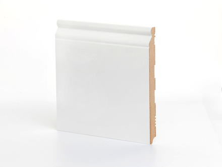 Плинтус напольный белый К-19 185 мм МДФ 185x16x2050
