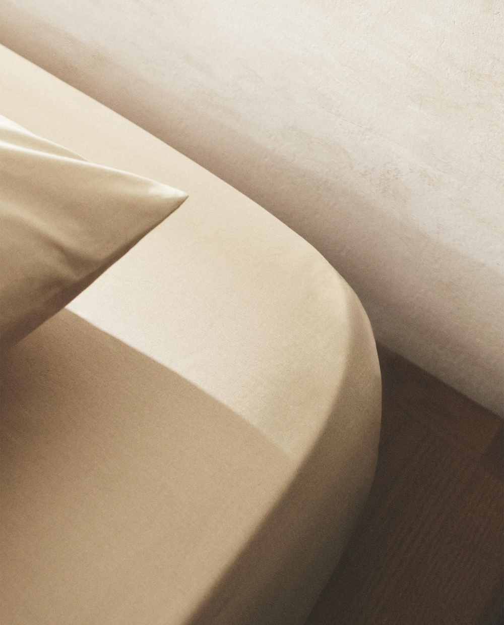 Zara Home - Простыня с ситцевой резинкой, высота 40 см (300 нитей), бежевый, 200х200х40 см