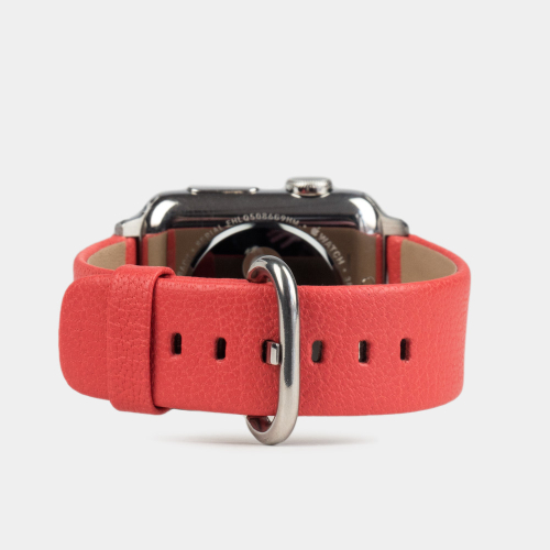 Ремешок для Apple Watch 40/41/42 mm из кожи козы, кораллового цвета