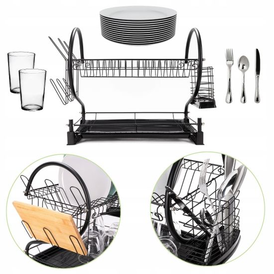 Сушилка для посуды двухъярусная Kamille KM 0762C