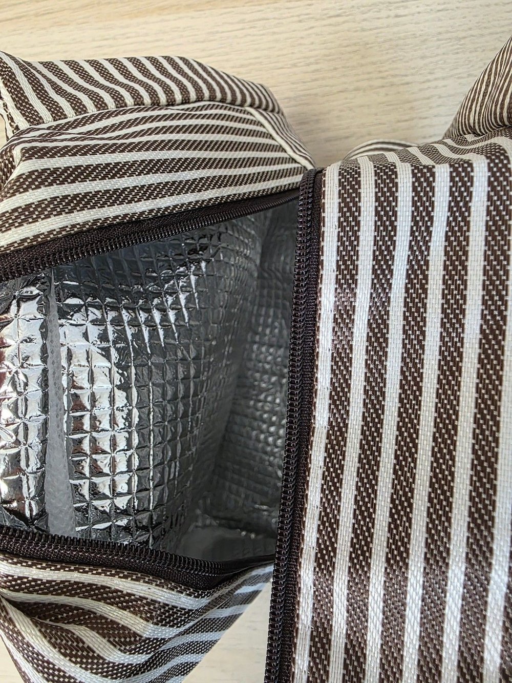 Термосумка для обеда, в коричневую полоску 0331-6