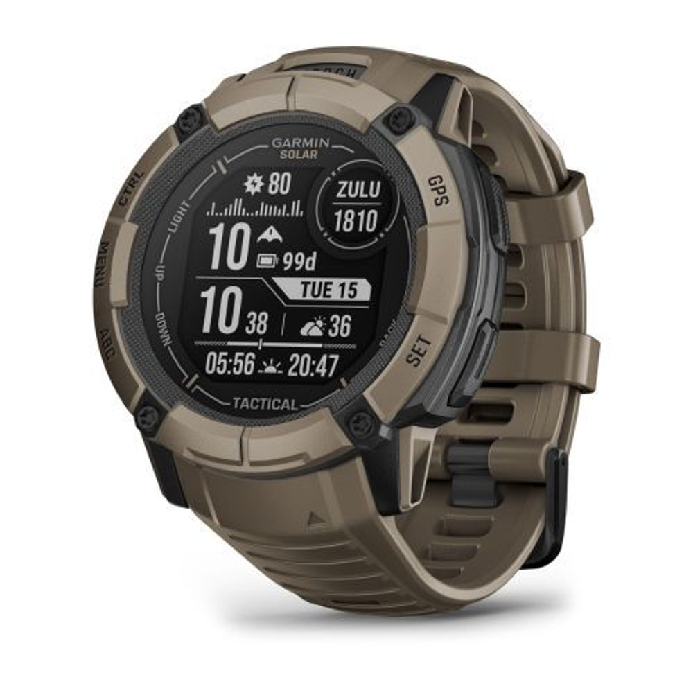 Смарт-часы Garmin INSTINCT 2X Solar Tactical Edition, коричневый, 010-02805-02