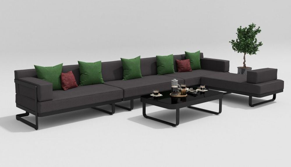 Hacienda, набор антрацит/антрацит, алюминий