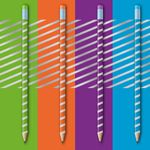 Карандаш чернографитный BRAUBERG "SILVER LINE", 1 шт., HB, с ластиком, корпус ассорти, 181749