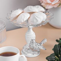 Фруктовница-конфетница Птичка Терра сонг Сильвер