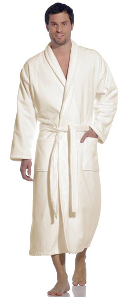 Элитный халат махрово-велюровый Feeling white от Vossen фото