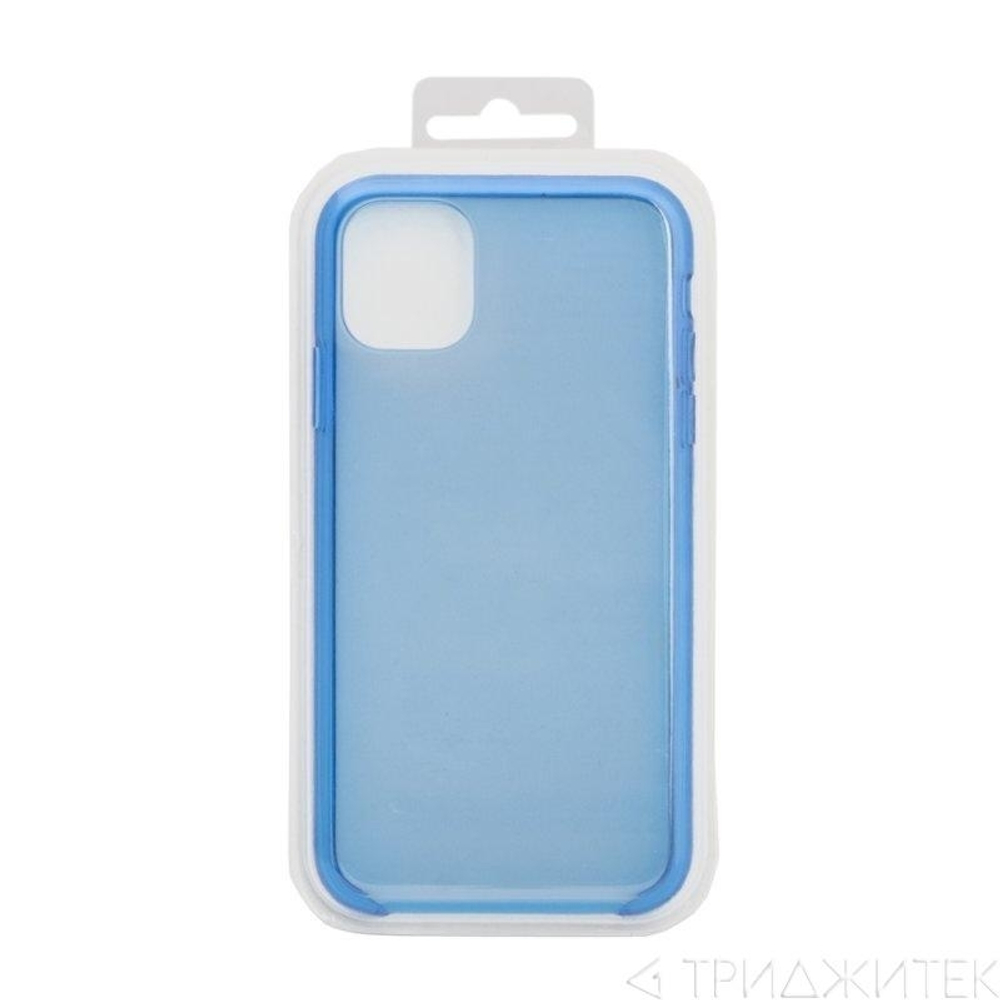Накладка iPhone 11Pro (5.8") силикон transp кнопки Blue Coblue
