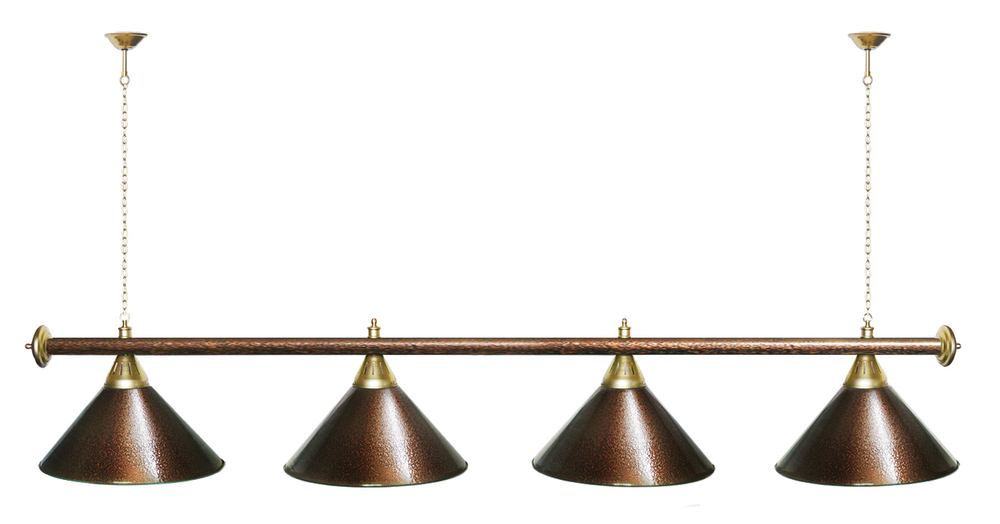 Лампа STARTBILLIARDS 4 пл. (плафоны золотые,штанга золотая,фурнитура золото)