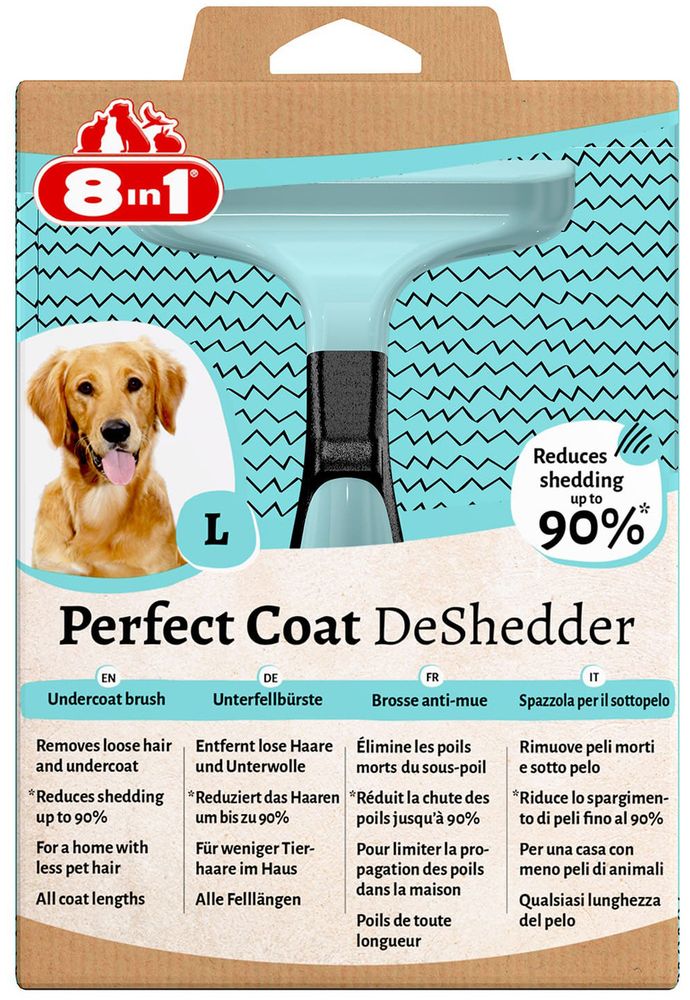 Дешеддер 8in1 DeShedder Perfect Coat L для удаления подшерстка для собак крупных пород