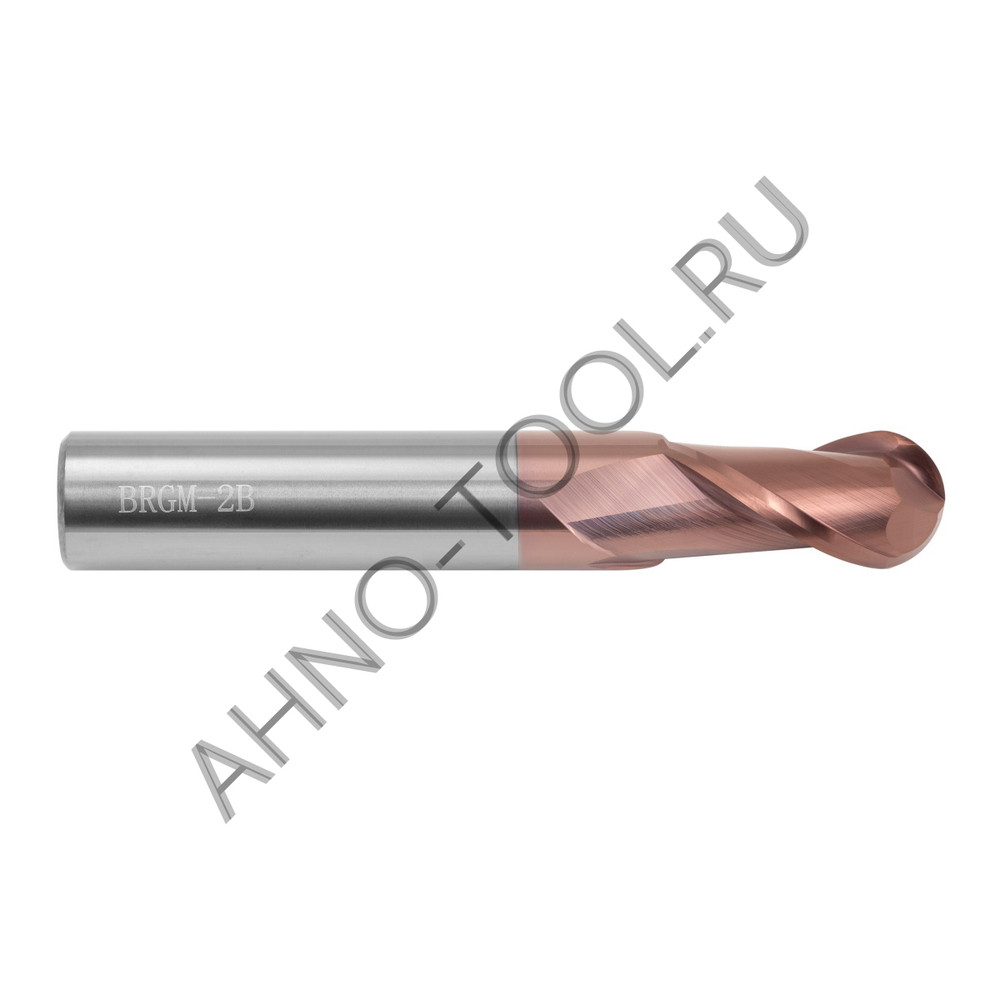 Фреза твердосплавная сферическая 12мм (L=75, l=24, хв=12) Z2 35° по стали, нерж., чугуну BRGM-2B-R6.