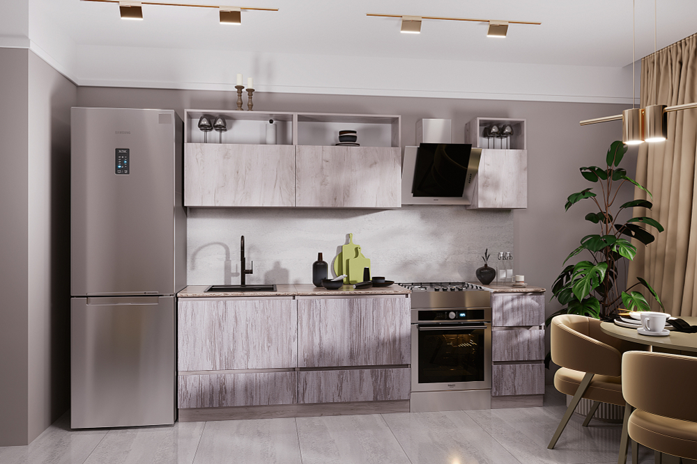 Кухня "Роса-2,0" Артвуд Тёмный