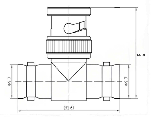LT-BNC-FMF, Коаксиальный переходник, тройник (BNC Female / Male / Female), 1 ГГц