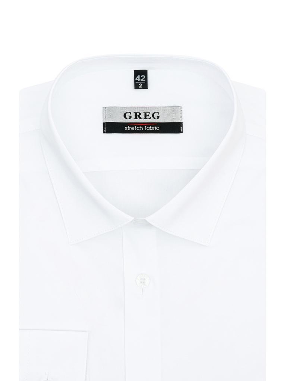 Сорочка GREG Super Slim fit 100/237/WH/ZN STRETCH "Однотон"