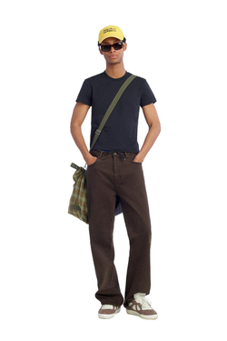 ZARA X BENITO ANTONIO ДЖИНСЫ FLARE FIT, КОРИЧНЕВЫЙ