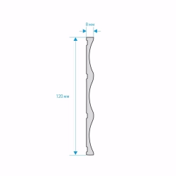 Панель полистирол 3D Solid 4 UHD 06/120 Белая 120х2800 мм