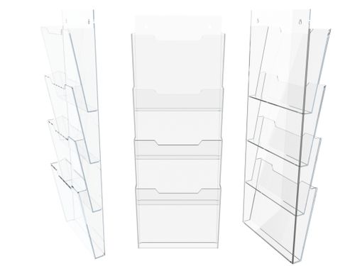 Карман буклетница А4 4-х яр вертикальный