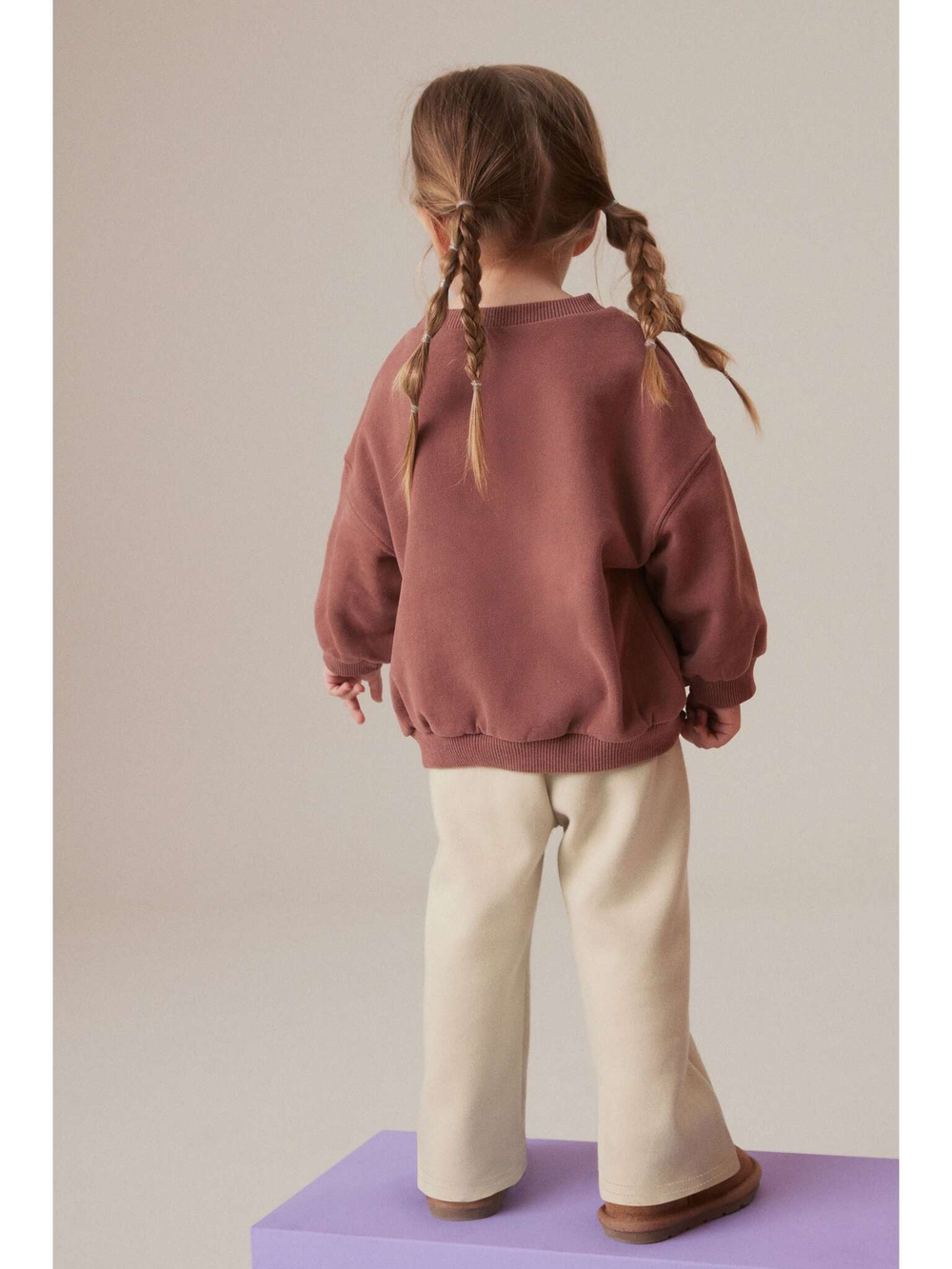 Брюки широкие с флисовой подкладкой Next 911-440, Кремовый