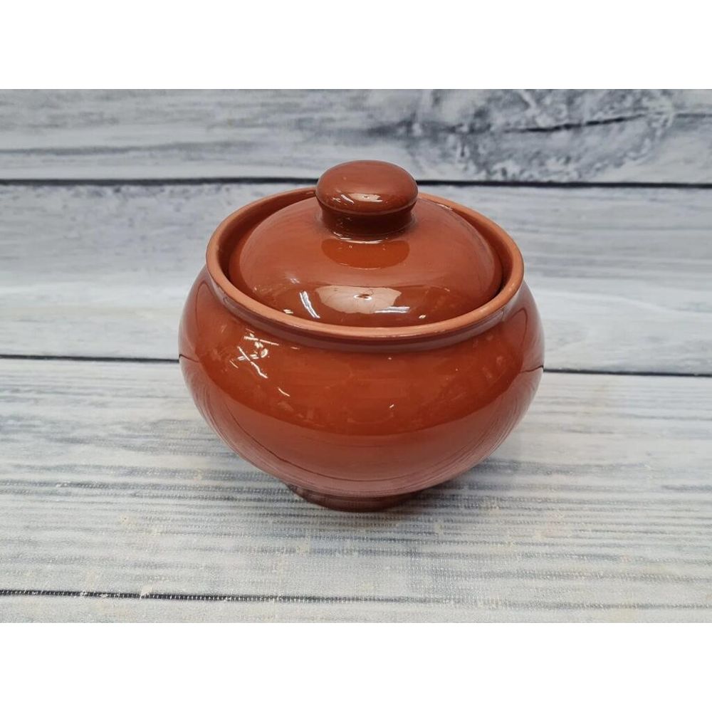 Горшок 600 мл d 10,5 см h10 см с крышкой "Стандарт" керамика ПГ [1]