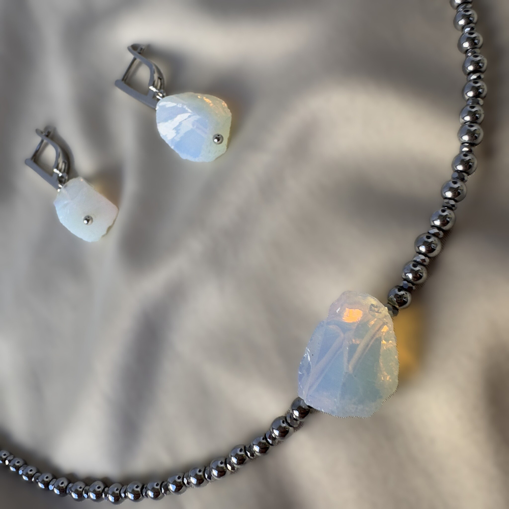 Комплект чокер+серьги «Лунный амулет равновесия»