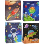 Пакет подарочный «Весёлый космос» 26*32*10 см, микс