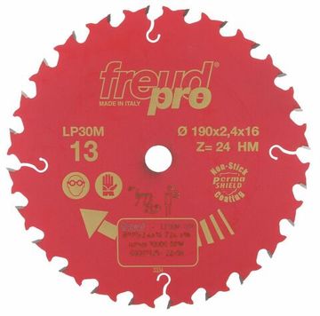 Диск пильный LP30M по дереву 190х16 мм, 24 зуб. FREUD PRO LP30M013