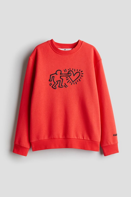 H&M Толстовка с принтом, красный