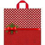 Пакет ПЭ с петлевой ручкой 44х42+6см (70) (Елочки-горошки) НГ Тико