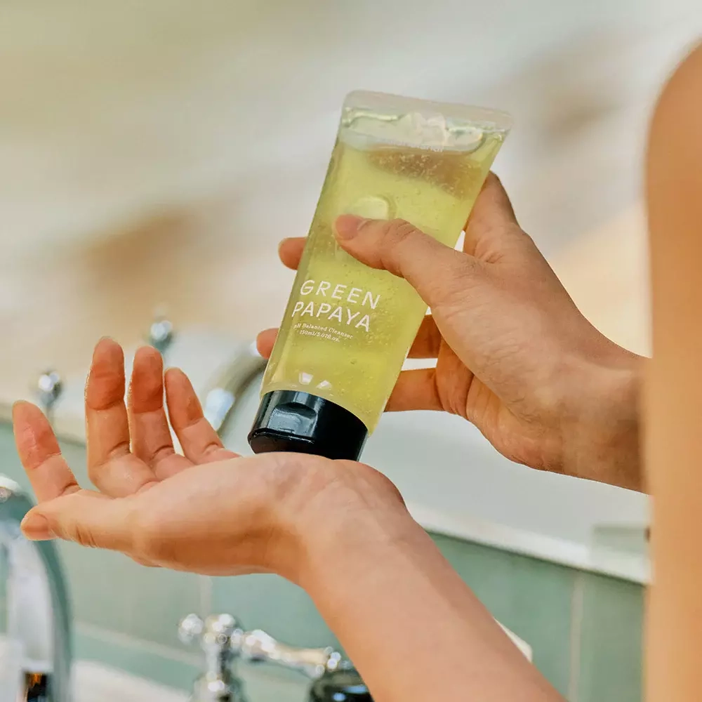 ShaiShaiShai Green Papaya pH Balanced Soft Cleanser энзимный гель для умывания pH 5.5 с экстрактом зеленой папайи и фруктовыми AHA-кислотами