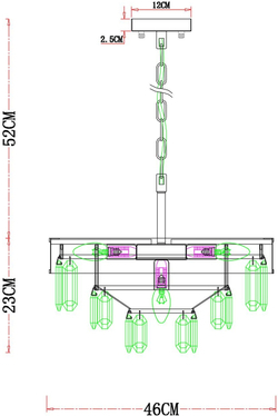 Люстра подвесная Arte Lamp A1002LM-6CC