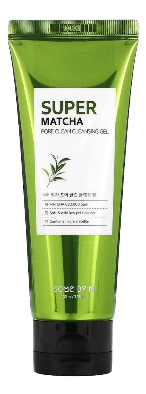 SOME BY MI Очищающий гель для умывания с экстрактом зеленого чая матча - Super Matcha Pore Clean Cleansing Gel, 100мл