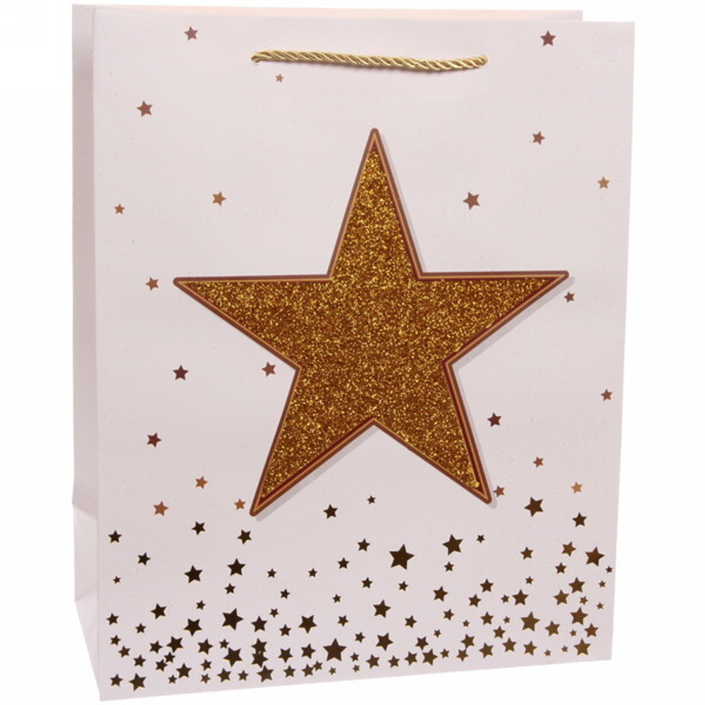 Пакет подарочный «Звёздный стиль» 32*26*12 см