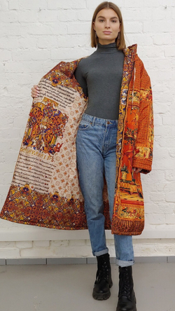 Двустороннее пальто-парка