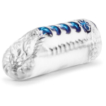 Прозрачный мастурбатор-вагина с 5 стимулирующими бусинами Snatch (Цвет: прозрачный)