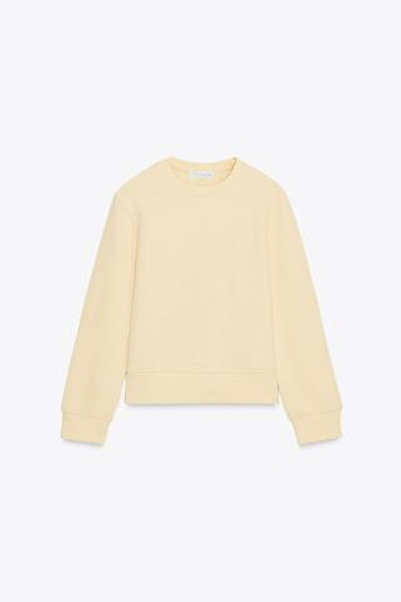 ZARA БАЗОВАЯ ХЛОПКОВАЯ ТОЛСТОВКА, ЖЕЛТЫЙ