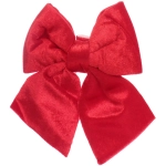 Бант на ёлку «Велюровый стиль» 15*20 см, красный