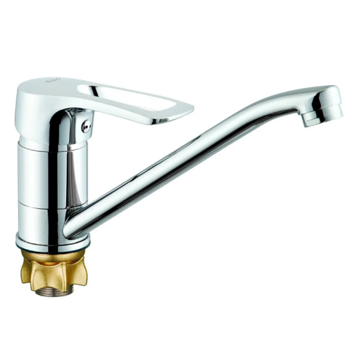 PED4-A181, см-ль для кух. мойки с пов.плоским изливом 250мм, ø40, гайка (корона), латунь