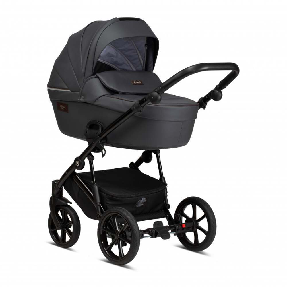 Коляска 2 в 1 Tutis Viva Life New 2020 SHADOW GREY №087 (Серая эко-кожа)