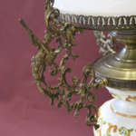 Бронзовая люстра с фаянсом, ручной работы