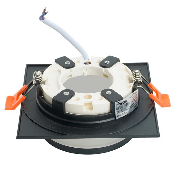 Светильник встраиваемый Feron DL501 потолочный GX53 черный квадрат 51088