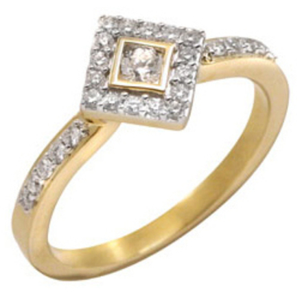 Кольцо с бриллиантом Белое Золото 585 пробы GL-LRT0496LS