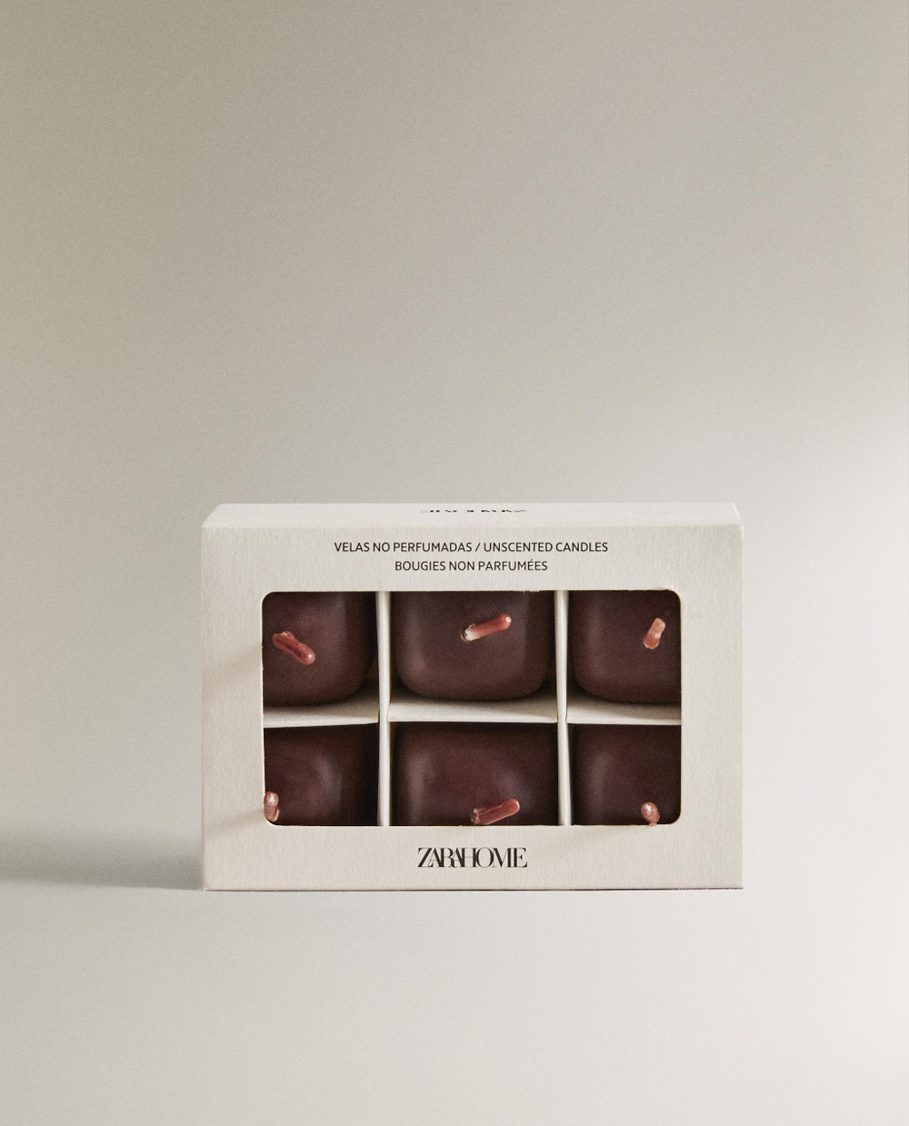 Декоративная свеча Zara Home, 4х4х4 см, 6 шт., 3362/065