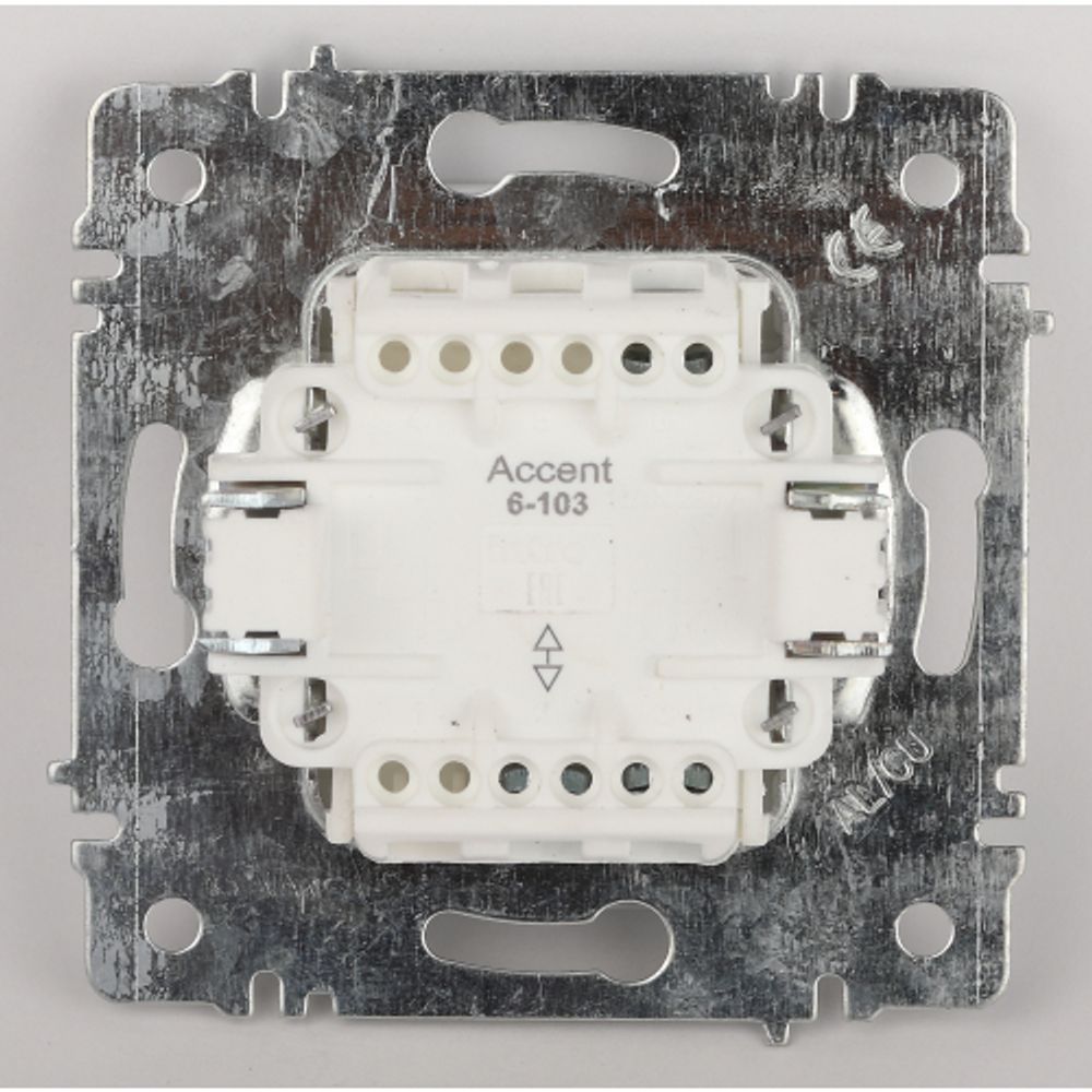 Переключатель Intro Accent 6-103-01 , 10А-250В, IP20, СУ, AL/CU, белый | Intro