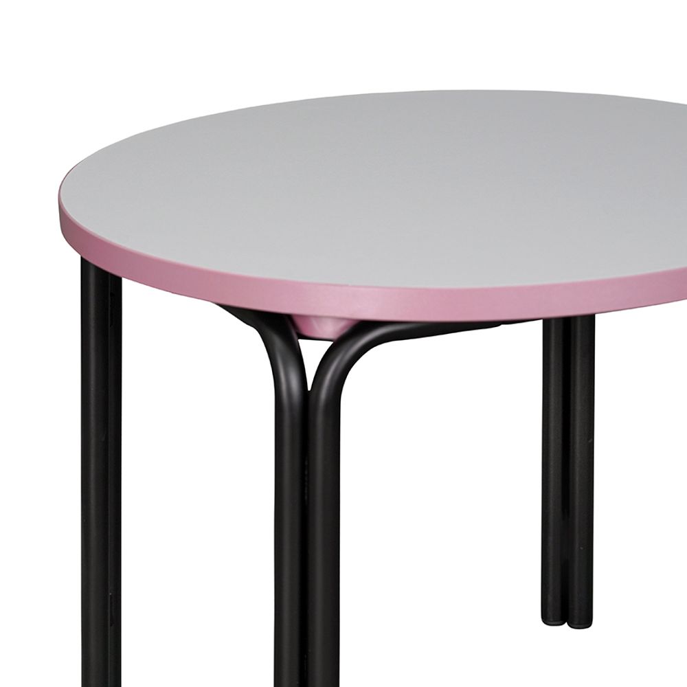 Столик кофейный Ror, Ø50 см, черный/серый/розовый